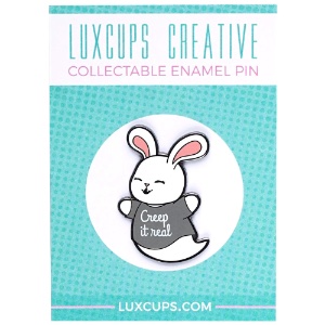 LuxCups Creative Enamel Pin Ghost Bunny