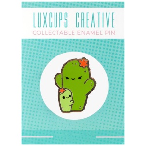 LuxCups Creative Enamel Pin Cactus Hugs