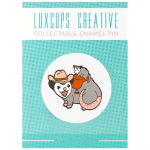 LuxCups Creative Enamel Pin Possum Posse