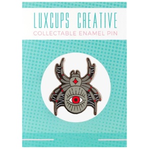LuxCups Creative Enamel Pin Web Weaver