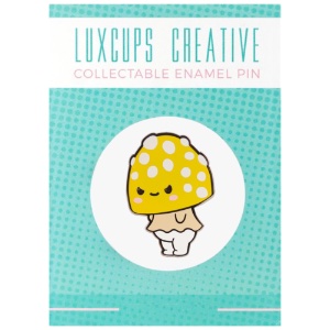 LuxCups Creative Enamel Pin Yellow Mushroom