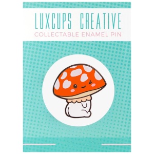LuxCups Creative Enamel Pin Red Mushroom