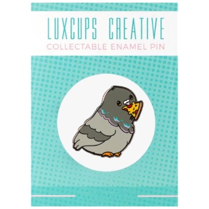 LuxCups Creative Enamel Pin Pizza Pigeon
