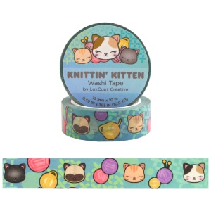 LuxCups Creative Washi Tape 15mm Knittin' Kitten
