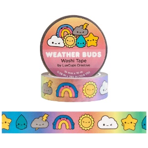 LuxCups Creative Washi Tape 15mm Weather Buds