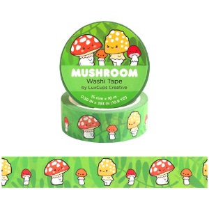 LuxCups Creative Washi Tape 15mm Mushroom