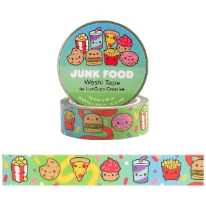 LuxCups Creative Washi Tape 15mm Junk Food