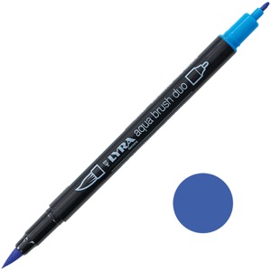 Lyra Aqua Brush Duo Marker Oriental Blue