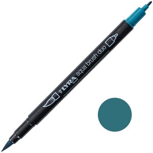 Lyra Aqua Brush Duo Marker Cobalt Blue Green