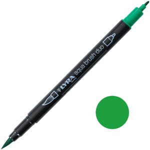 Lyra Aqua Brush Duo Marker Emerald Green