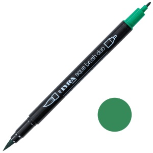 Lyra Aqua Brush Duo Marker Permanent Green
