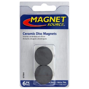 Magnet Source Ceramic Ferrite Disc Magnet 6 Pack 1"