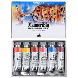 MaimeriBlu Superior Watercolour 6 x 12ml Set Venice
