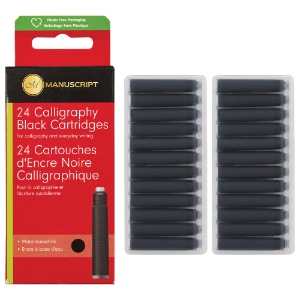 Manuscript Calligraphy Cartridge 24 Pack Black