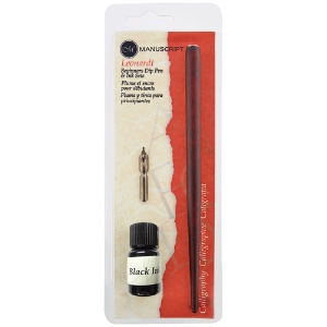 Manuscript Leonardt Beginners Dip Pen & Black Ink 3 Set