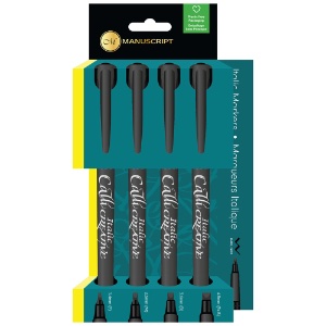 Manuscript CalliCreative Italic Marker 4 Set Black