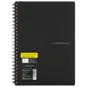 Maruman Mnemosyne A5 Dot Grid Notebook 5mm 80 Sheets 6"x8"