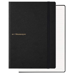 Maruman Mnemosyne A5 Lined Journal 7mm 120 Sheets 5.8"x8.3" Black