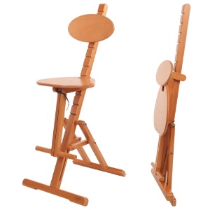 Mabef Adjustable Wooden Stool