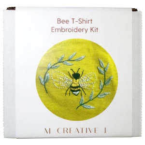 M Creative J Embroidery Kit Bee T-Shirt