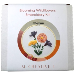 M Creative J Embroidery Kit Blooming Wildflowers