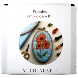 M Creative J Embroidery Kit Poppies