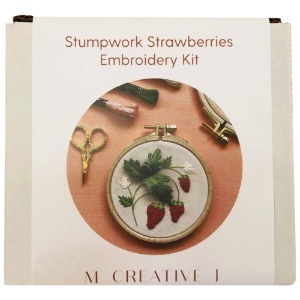 M Creative J Embroidery Kit Stumpwork Strawberries