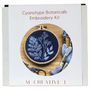 M Creative J Embroidery Kit Cyanotype Botanicals