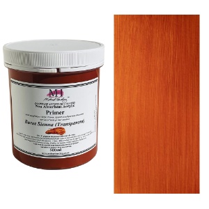 Michael Harding Non-Absorbent Acrylic Primer 500ml Burnt Sienna