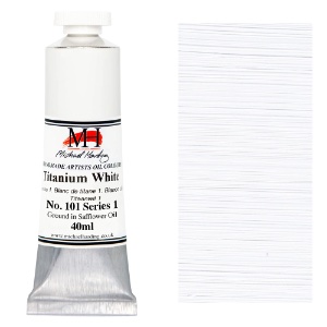 Michael Harding Artists Oil Colour 40ml Titanium White 1 (Safflower Oil)