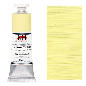 Michael Harding Artists Oil Colour 40ml Lemon Yellow