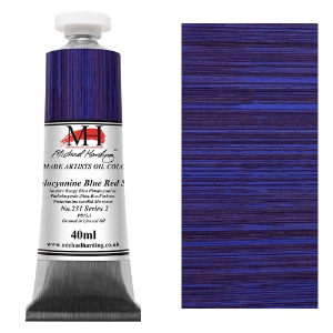 Michael Harding Artists Oil Colour 40ml Phthalocyanine Blue Red Shade