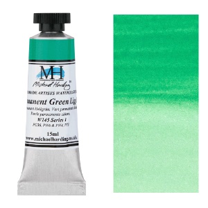 Michael Harding Artists Watercolor 15ml Permanent Green Light