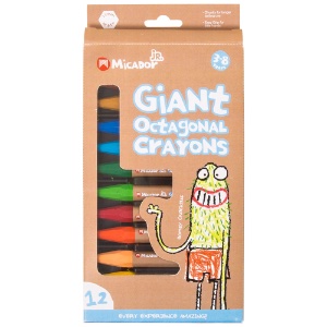 Micador jR. Giant Octagonal Crayon 12 Set