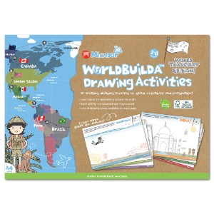 Micador jR. Worldbuilda A4 Drawing Activity Pad 25 Sheets 8.25"x11.75"