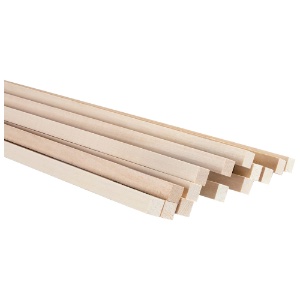 Basswood Strip 3/8 x 3/8 x 24"