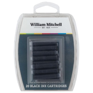 William Mitchell Ink Cartridge Refill 20 Pack Black