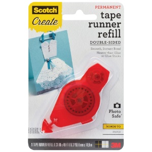 3M Scotch Double-Sided Tape Runner Roller Refill 0.31"x49ft