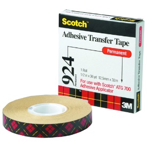 3M Scotch ATG Adhesive Transfer Tape #924 - 1/2" X 36 yards
