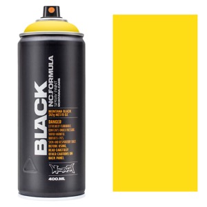 Montana Black Spray Paint 400ml - Kicking Yellow