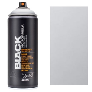 Montana BLACK Spray Paint 400ml Outline Silver