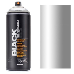 Montana BLACK Spray Paint 400ml Silverchrome