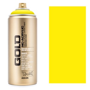 Montana GOLD Acrylic Spray Paint 400ml 100% Yellow