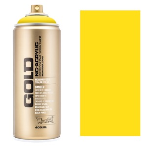 Montana GOLD Acrylic Spray Paint 400ml Shock Yellow Light