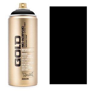 Montana GOLD Acrylic Spray Paint 400ml Shock Black