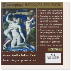 Masterpiece Hardcore Pro CARMEL 7oz Smooth Cotton Canvas 1/8" Panel 5"x5"