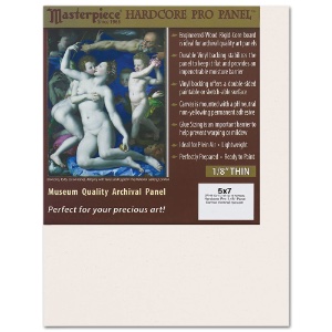 Masterpiece Hardcore Pro CARMEL 7oz Smooth Cotton Canvas 1/8" Panel 5"x7"