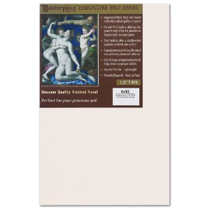 Masterpiece Hardcore Pro CARMEL 7oz Smooth Cotton Canvas 1/8" Panel 6"x12"