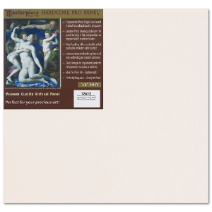 Masterpiece Hardcore Pro CARMEL 7oz Smooth Cotton Canvas 1/8" Panel 12"x12"