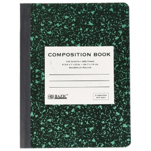 Bazic Graph Composition Book 100 Sheets 8"x10" Quadrille